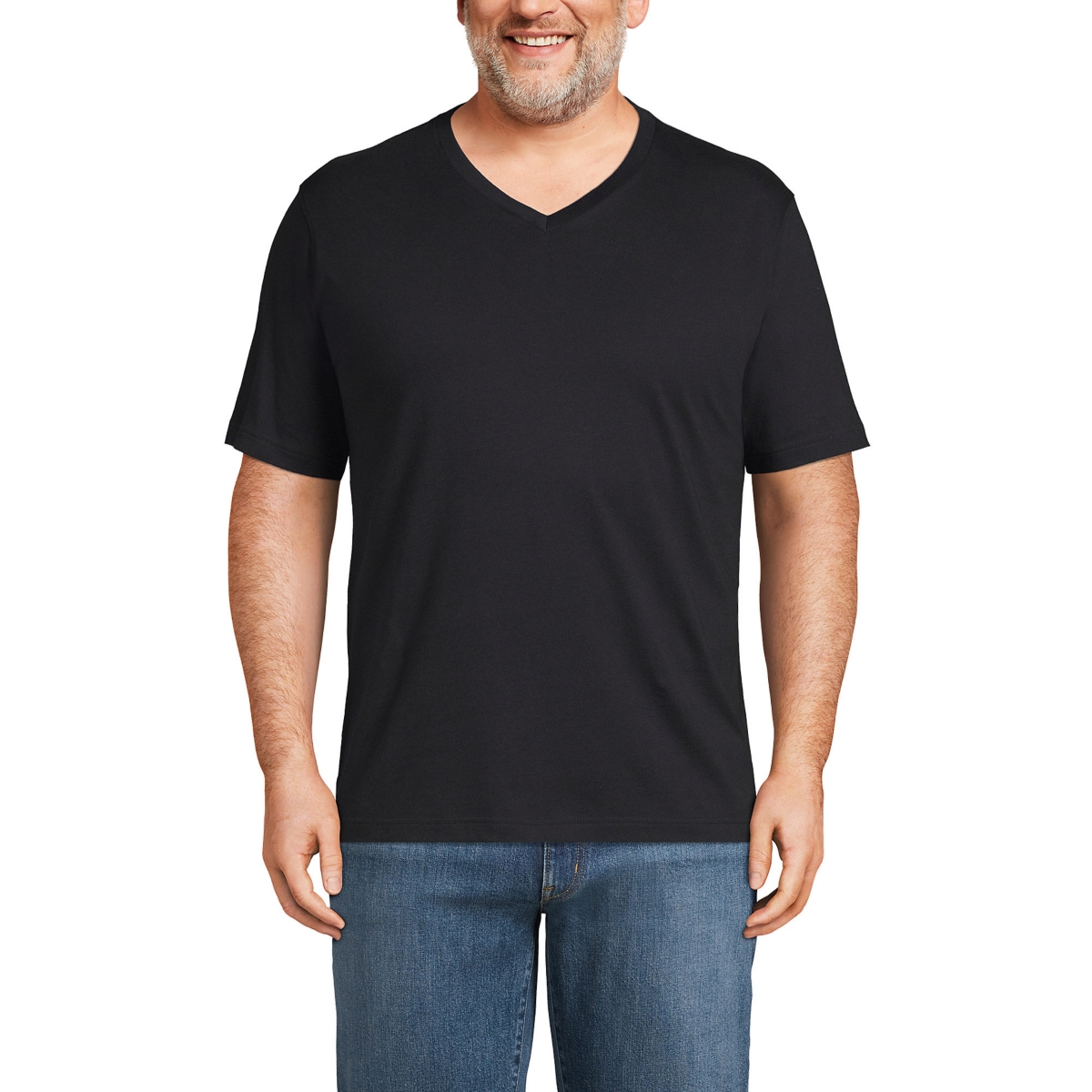 Big & Tall Super-t Short Sleeve V-Neck T-Shirt - Black