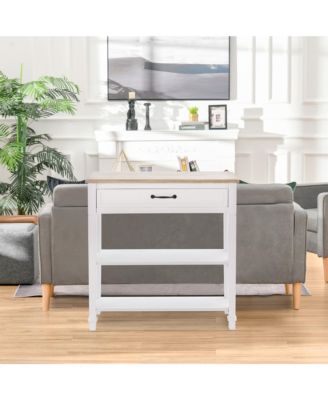 Modern Style Console Table Sofa Side Desk with Drawer for Entryway,