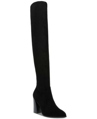 Dolce Vita Black Knee High Boots With Heel Wide Calf Auggie Black