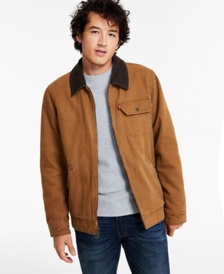 Levi's Brown Faux store Suede Zipper Jacket 2X