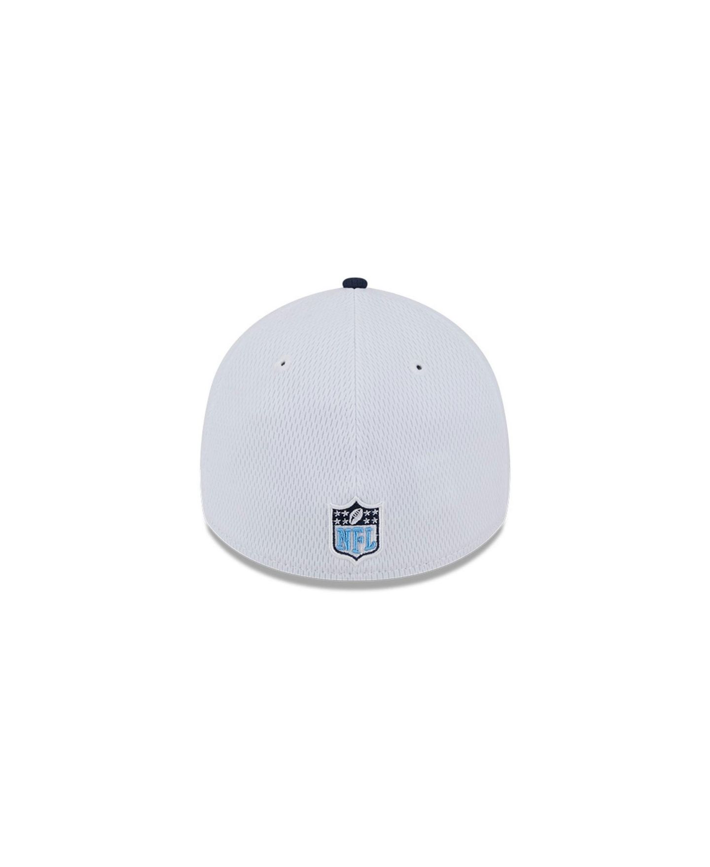 Мужская кепка New Era White, Navy Tennessee Titans 2023 NFL Sideline 39THIRTY Flex Hat — фото 5