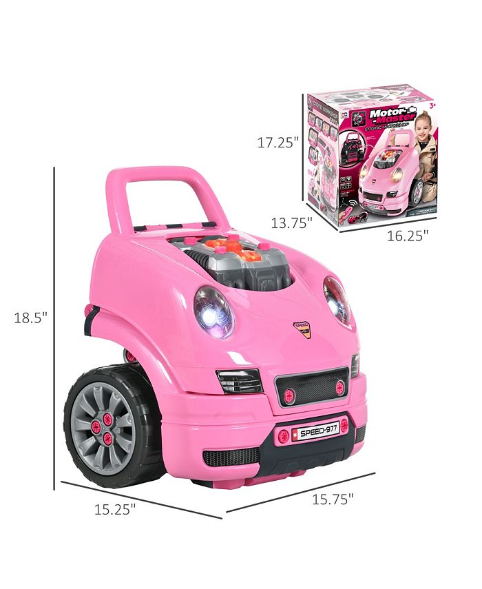 Qaba Mechanic Kids Truck Engine Toy Set, Car Service Playset, Engine