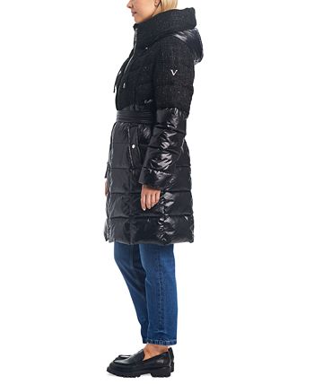 Vince camuto sale mixed media coat