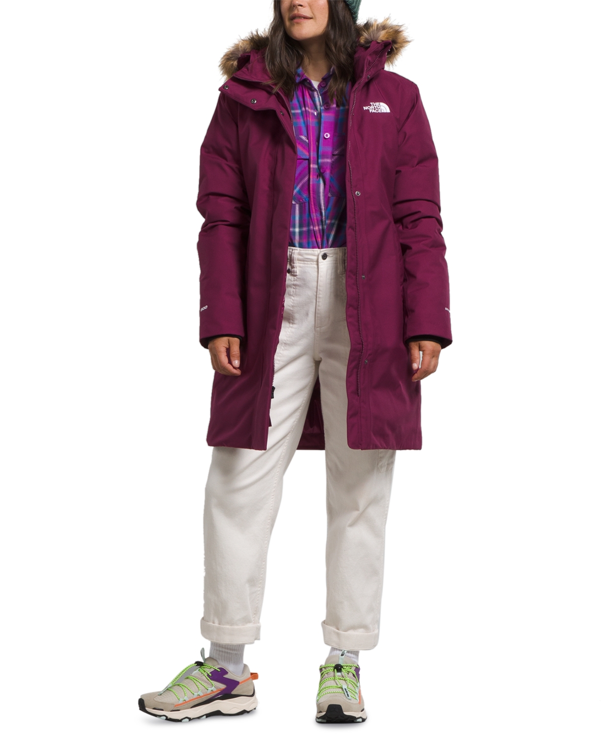 The North Face Women's Arctic Hooded Faux-fur-trim Parka In Boysenberry