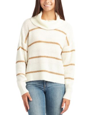BCX - Juniors' Cowlneck Striped Sweater