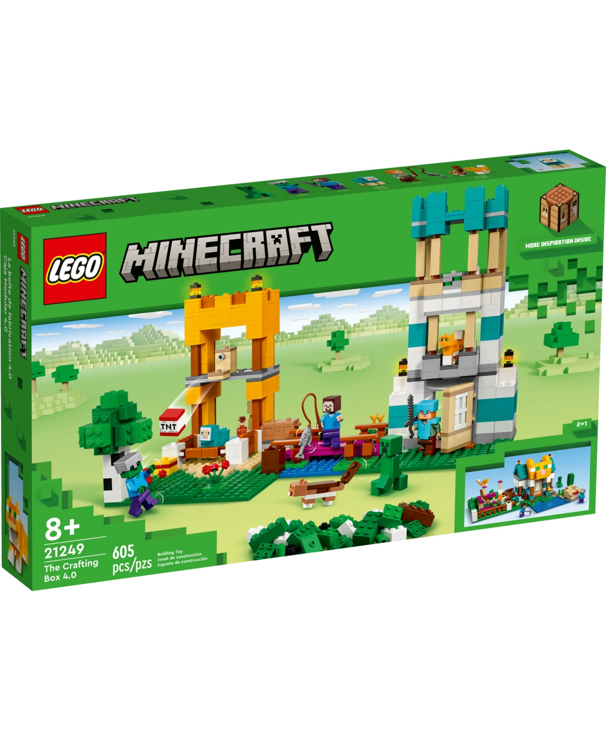 Lego Minecraft 21249 The Crafting Box 4.0 Toy Building Set In Multicolor