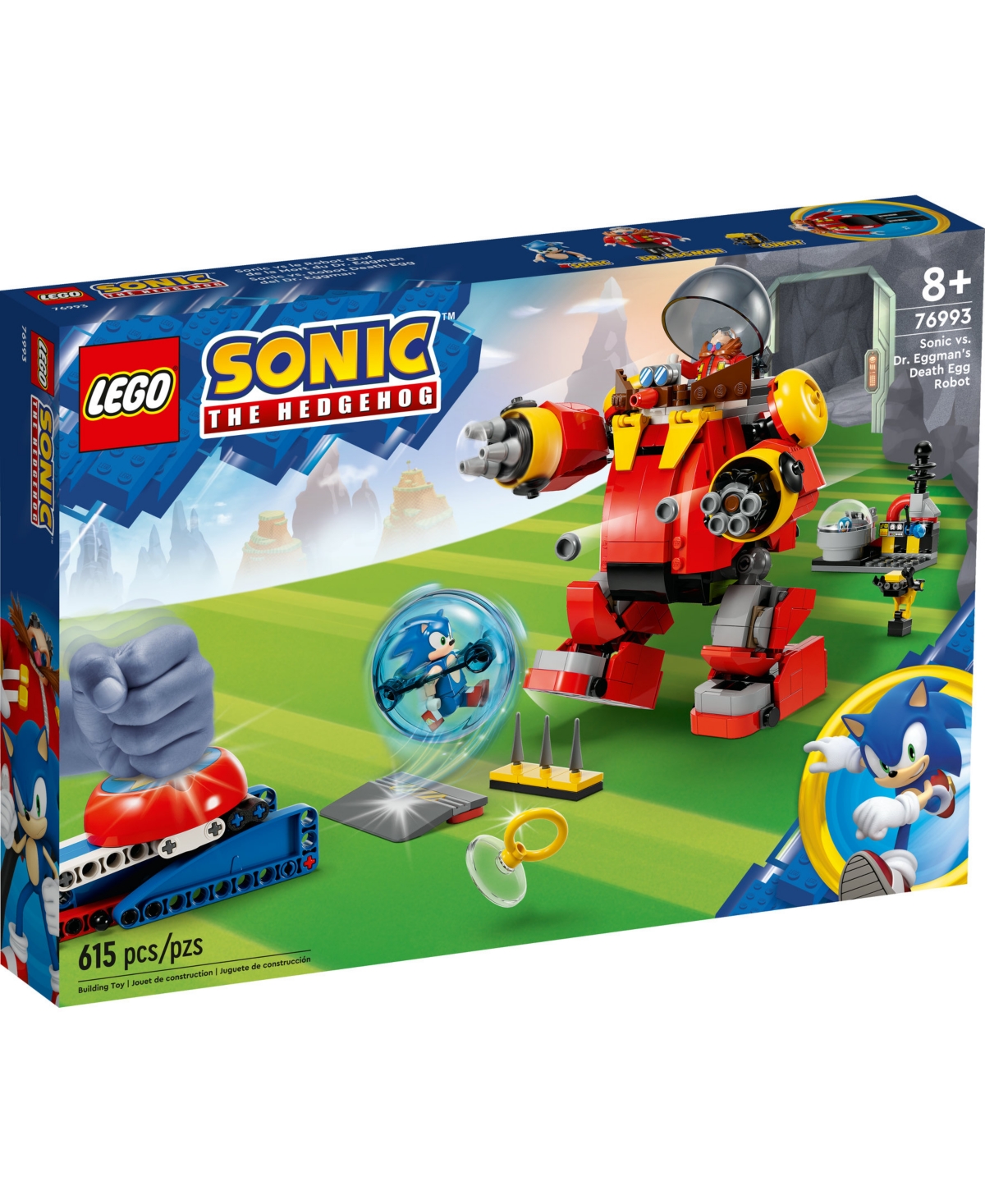 Shop Lego Sonic The Hedgehog 76993 Sonic Vs Dr. Eggman's Death Egg Robot Toy Building Set In Multicolor