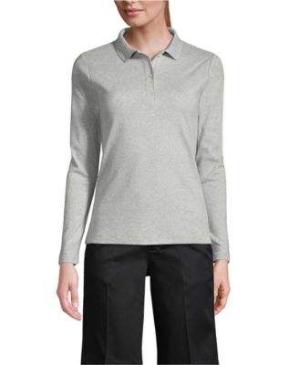 Women's Long Sleeve Feminine Fit Interlock Polo Shirt