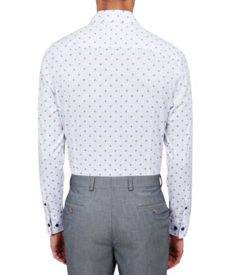 Построить Мужские Slim-Подходят Алмаз Гео Принт Стрейч Охлаждения Комфорта Рубашка 6590₽