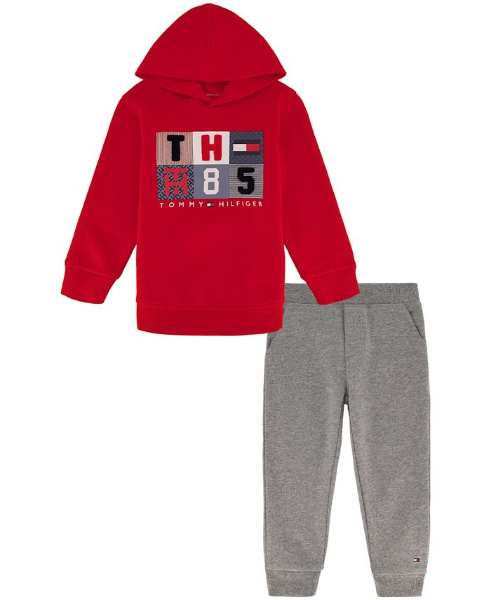 Tommy Hilfiger Toddler Boys Modern Logo Fleece Hoodie and Joggers