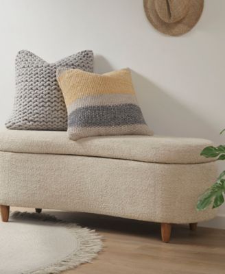 Bailey 48"W Boucle Flip Top Storage Bench