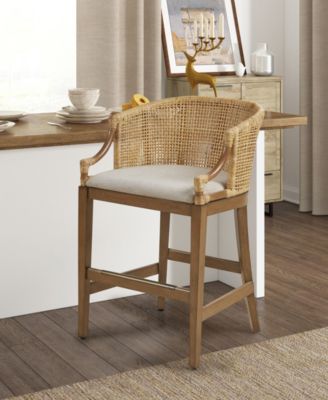 Playa 25" High Handcrafted Rattan Counter Stool