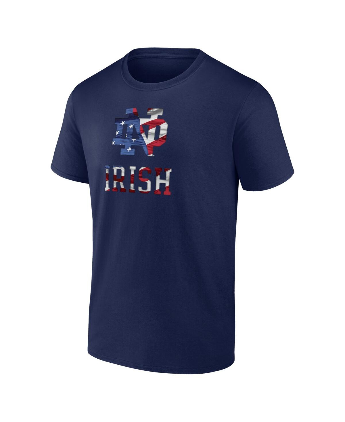 Fanatics Men's  Navy Notre Dame Fighting Irish Banner Wave T-shirt In Navy
