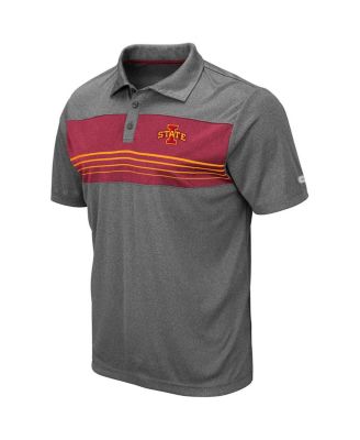 Men's Heathered Charcoal Iowa State Cyclones Smithers Polo Shirt