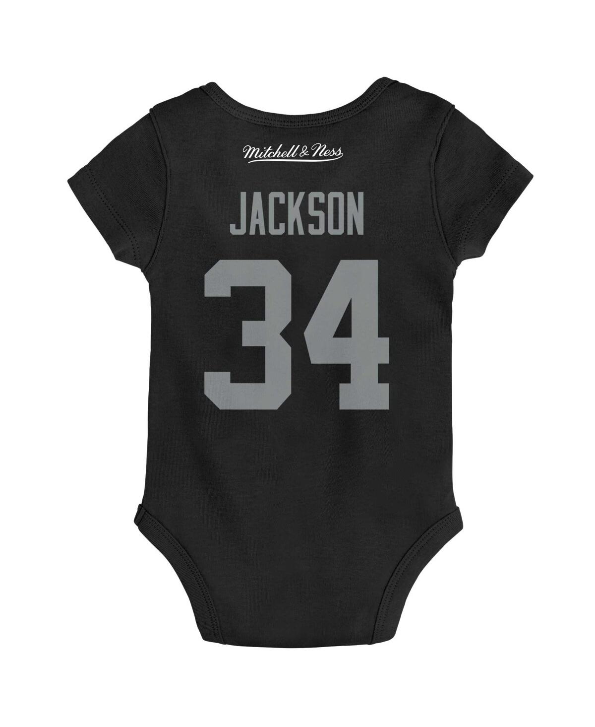 Mitchell & Ness Newborn And Infant Boys And Girls  Bo Jackson Black Las Vegas Raiders Retro Name And In Black