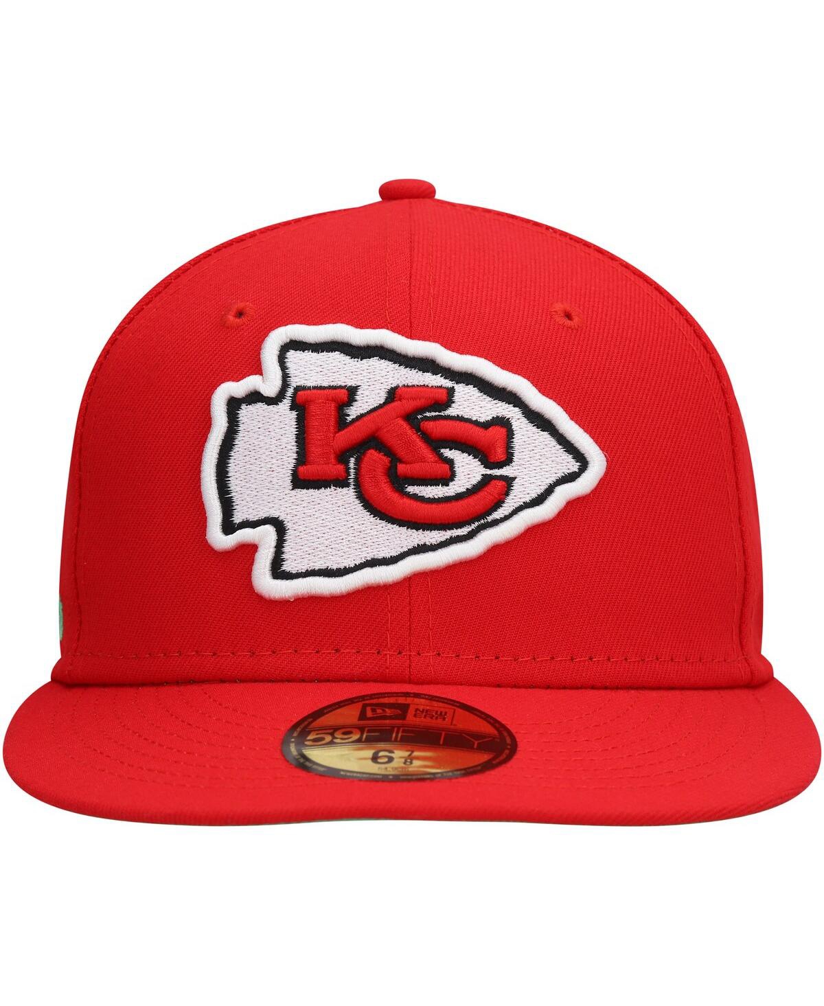 Shop New Era Men's  Red Kansas City Chiefs Super Bowl Iv Citrus Pop 59fifty Fitted Hat
