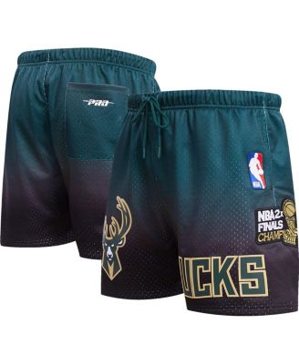 Men's Purple, Hunter Green Milwaukee Bucks Ombre Mesh Shorts