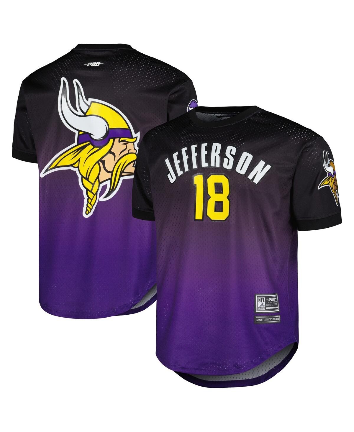 Pro Standard Men's  Justin Jefferson Purple Minnesota Vikings Player Name And Number Ombre Mesh T-shi