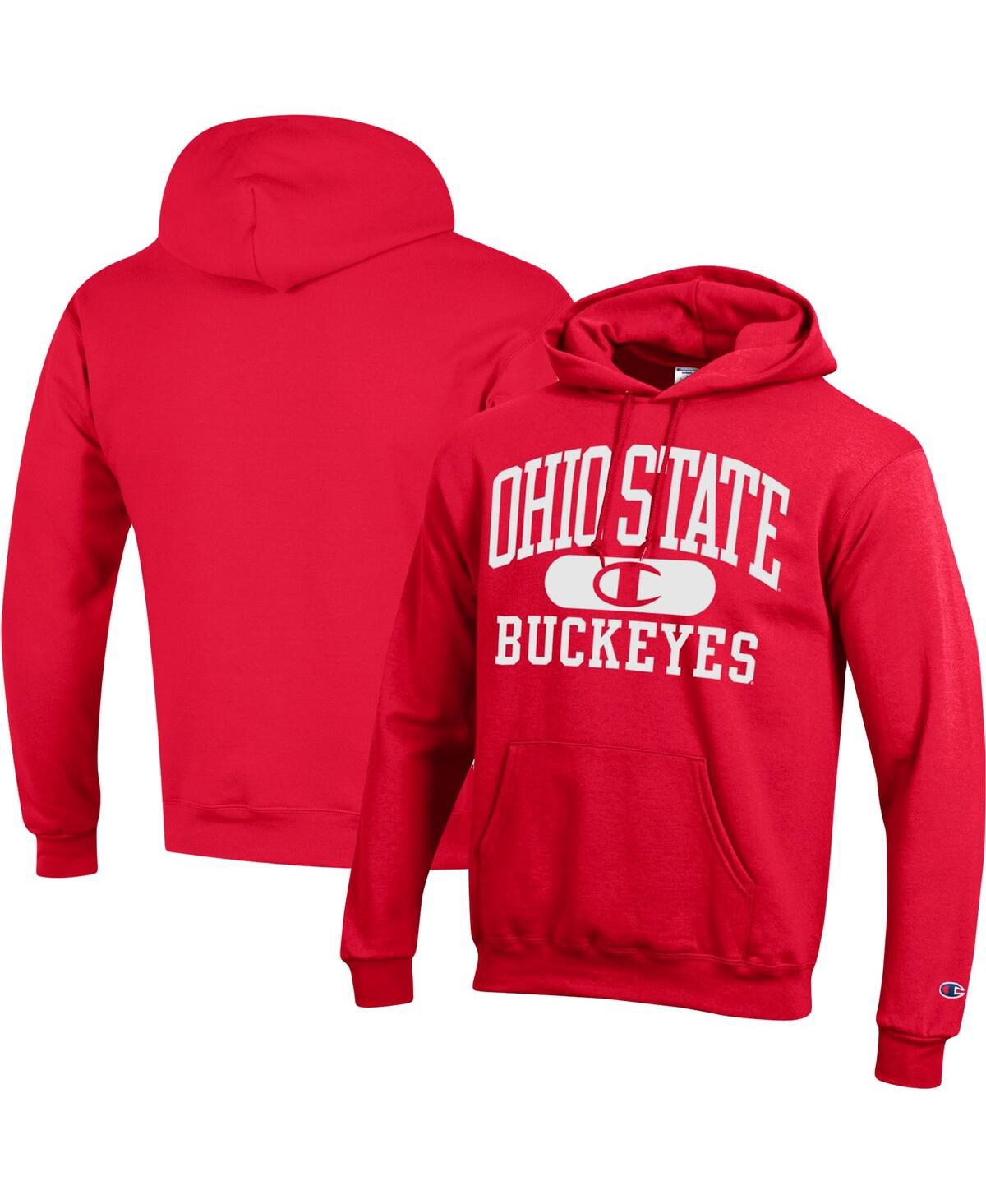 Shop Champion Men's  Scarlet Ohio State Buckeyes Arch Pill Pullover Hoodie