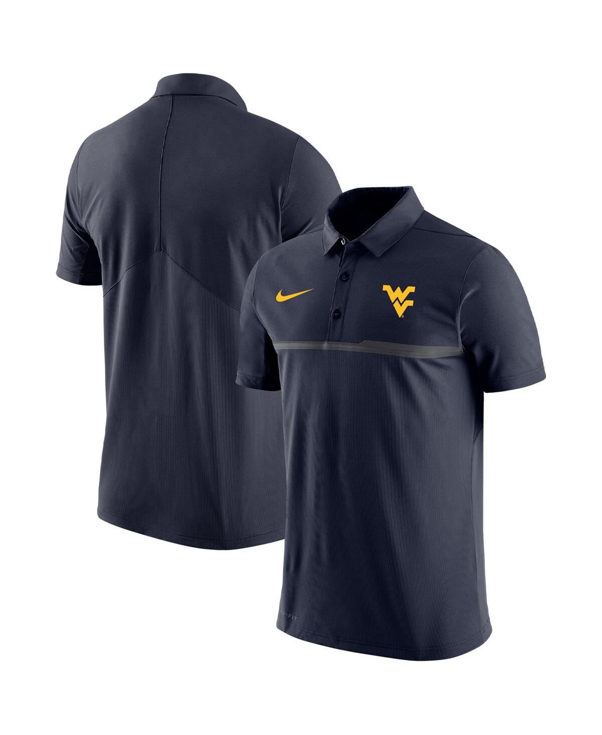 Shop Nike Men's  Navy West Virginia Mountaineers 2023 Coaches Performance Polo Shirt