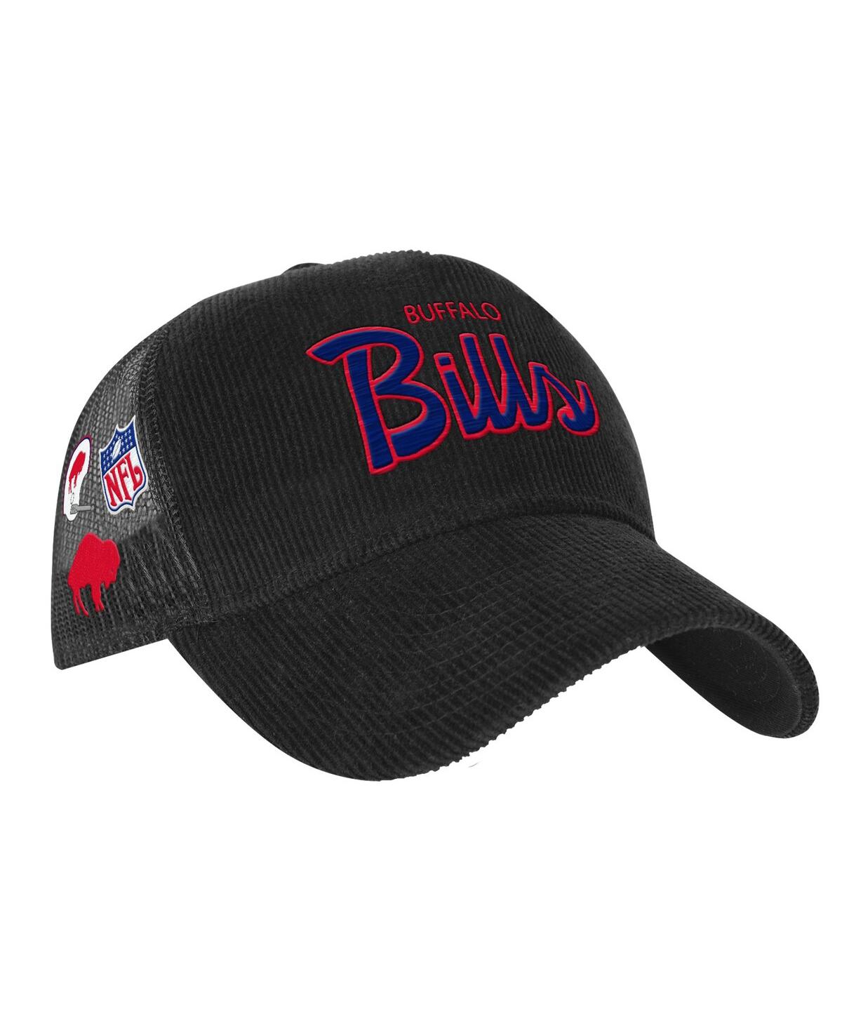 Mitchell & Ness Kids' Big Boys And Girls  Black Buffalo Bills Times Up Precurved Trucker Adjustable Hat