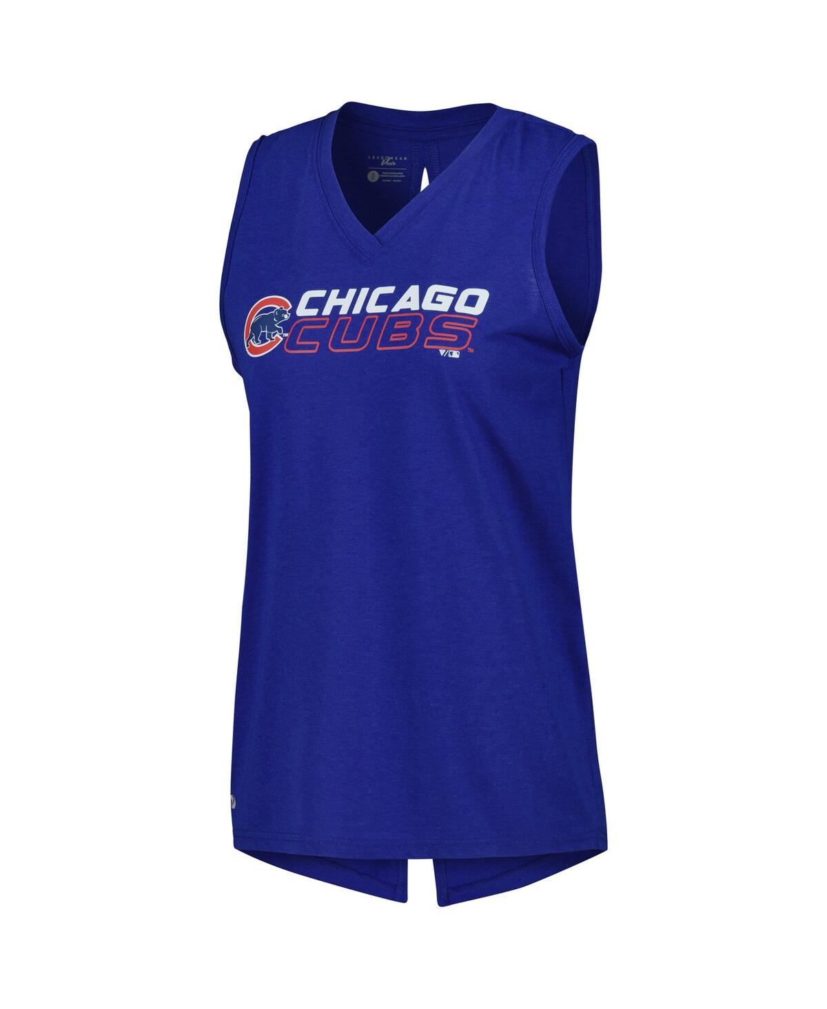 Shop Levelwear Women's  Royal Chicago Cubs Paisley Chase V-neck Tank Top