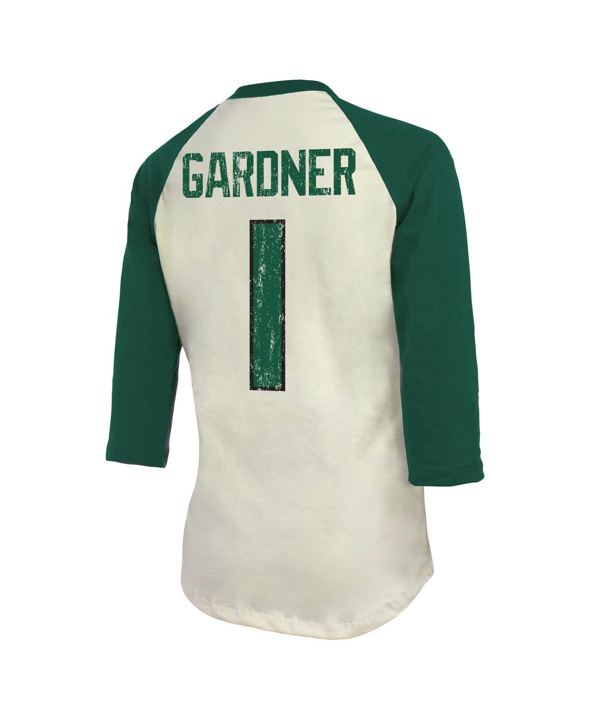 Majestic Threads Aaron Rodgers Cream/green New York Jets Player Raglan Name & Number Fitted 3/4-slee In Cream,green