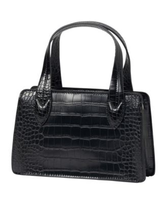 August Croc-effect Faux Leather Crossbody Bag