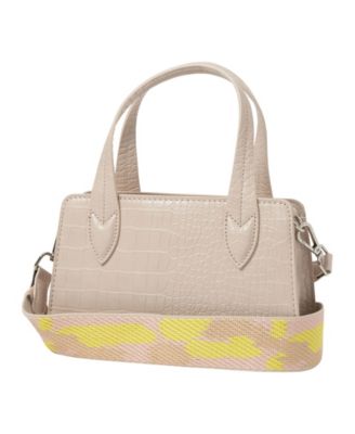 August Croc-effect Faux Leather Crossbody Bag