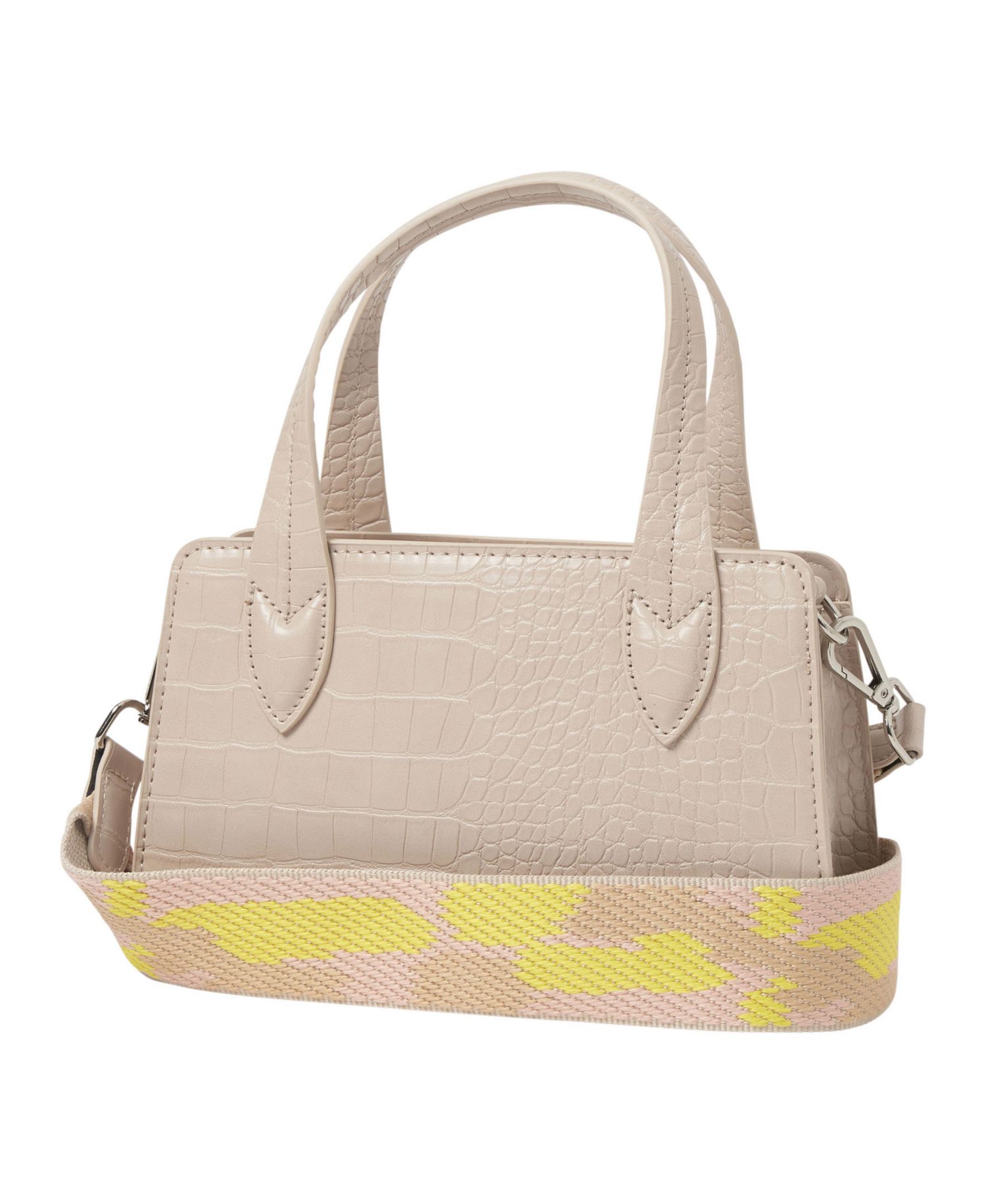 August Croc-effect Faux Leather Crossbody Bag