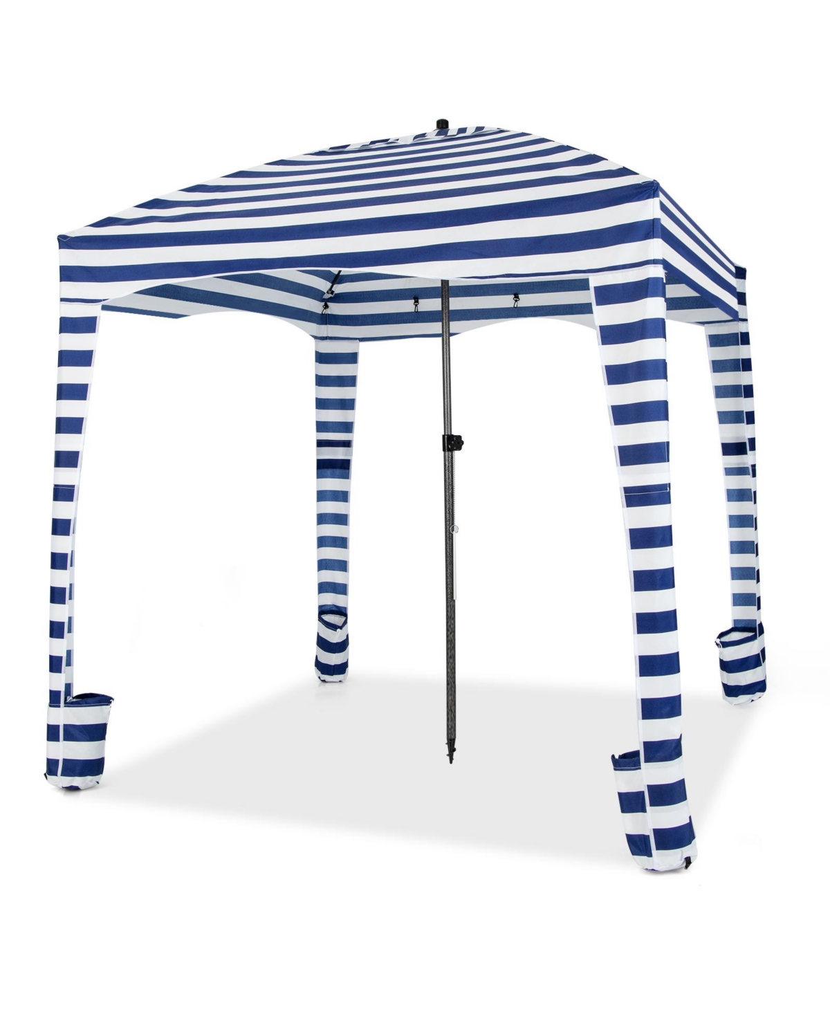 6 x 6FT Foldable Beach Cabana Tent with Carrying Bag Detachable Sidewall - Blue