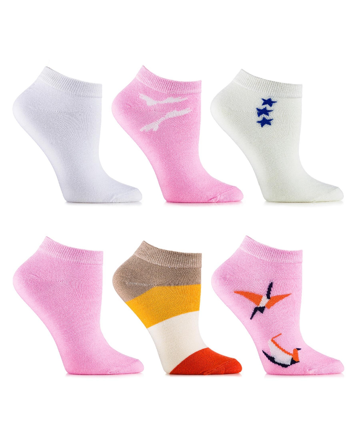 Women's Flamingo Ankle Socks 6 Pack