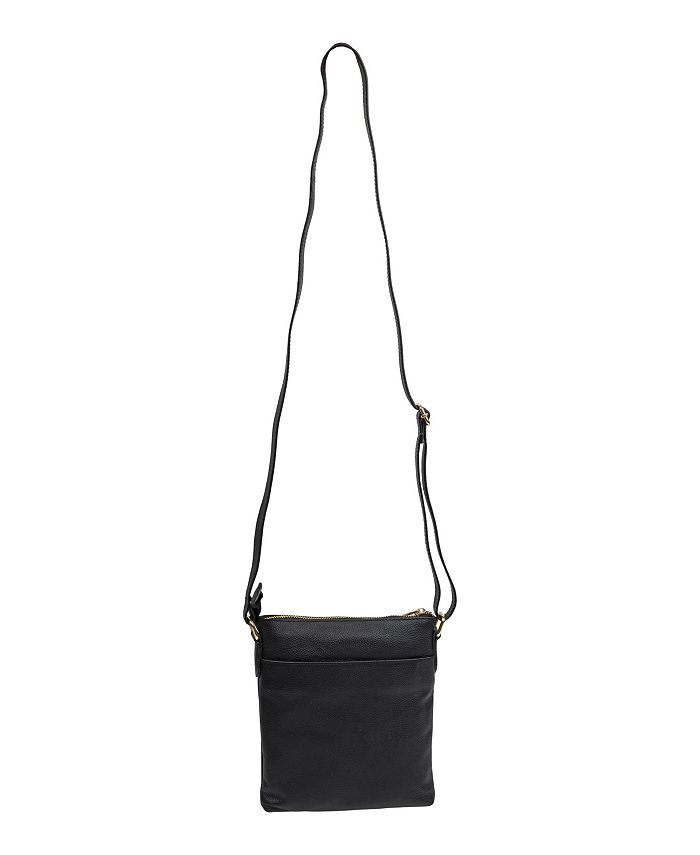 CHAMPS Ladies Leather Crossbody Bag from the Gala Collection - Macy's