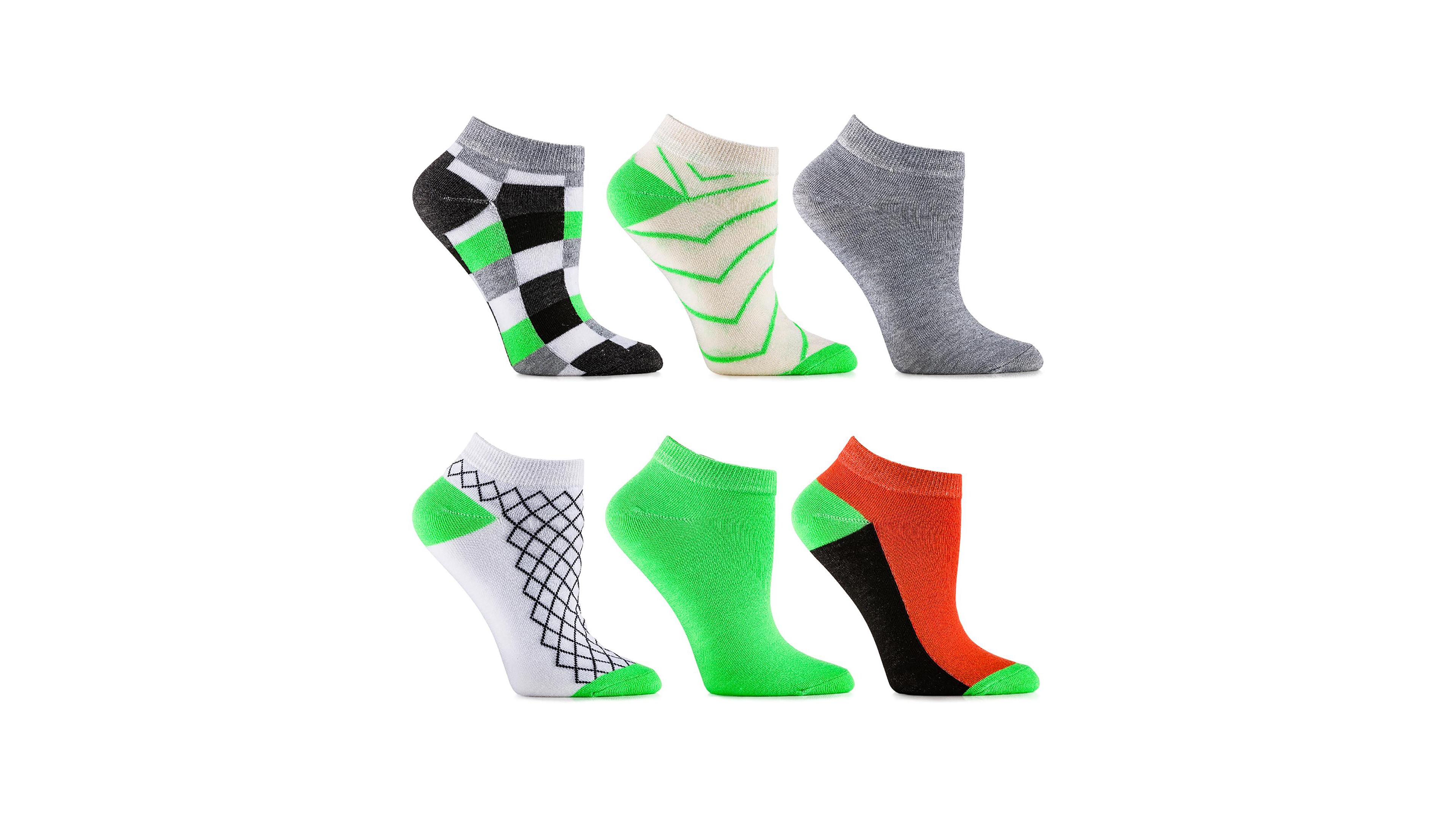 Women's Fuchsia Bubblegum Ankle Socks 6 Pack