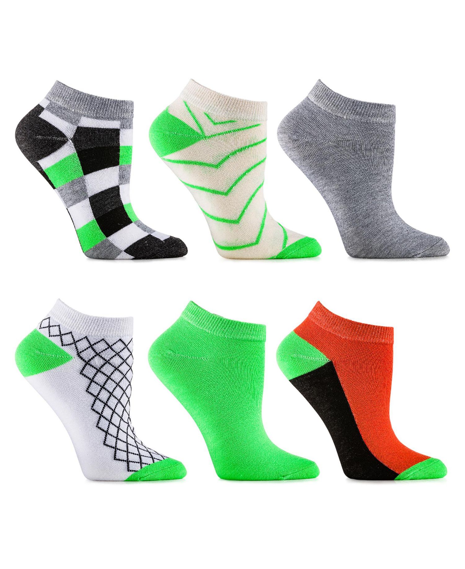 Women's Fuchsia Bubblegum Ankle Socks 6 Pack