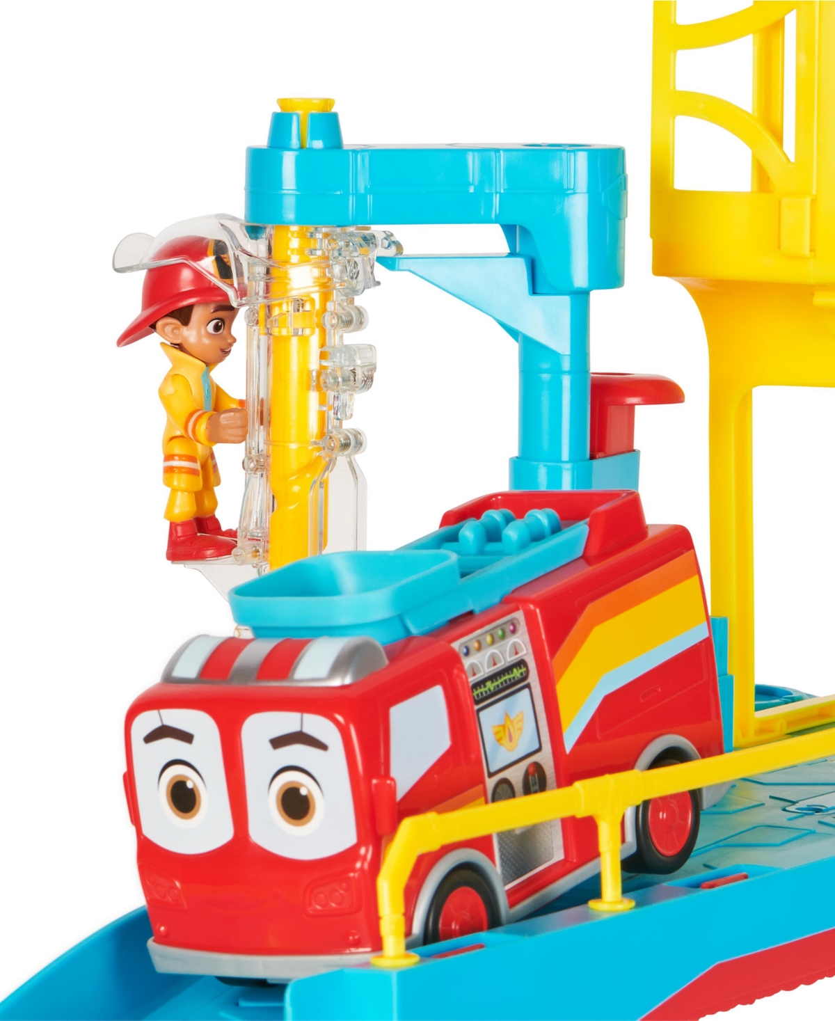Firebuds Hq Playset With Lights, Sounds, Fire Truck Toy, Action Figure And Vehicle Launcher In Multi-color