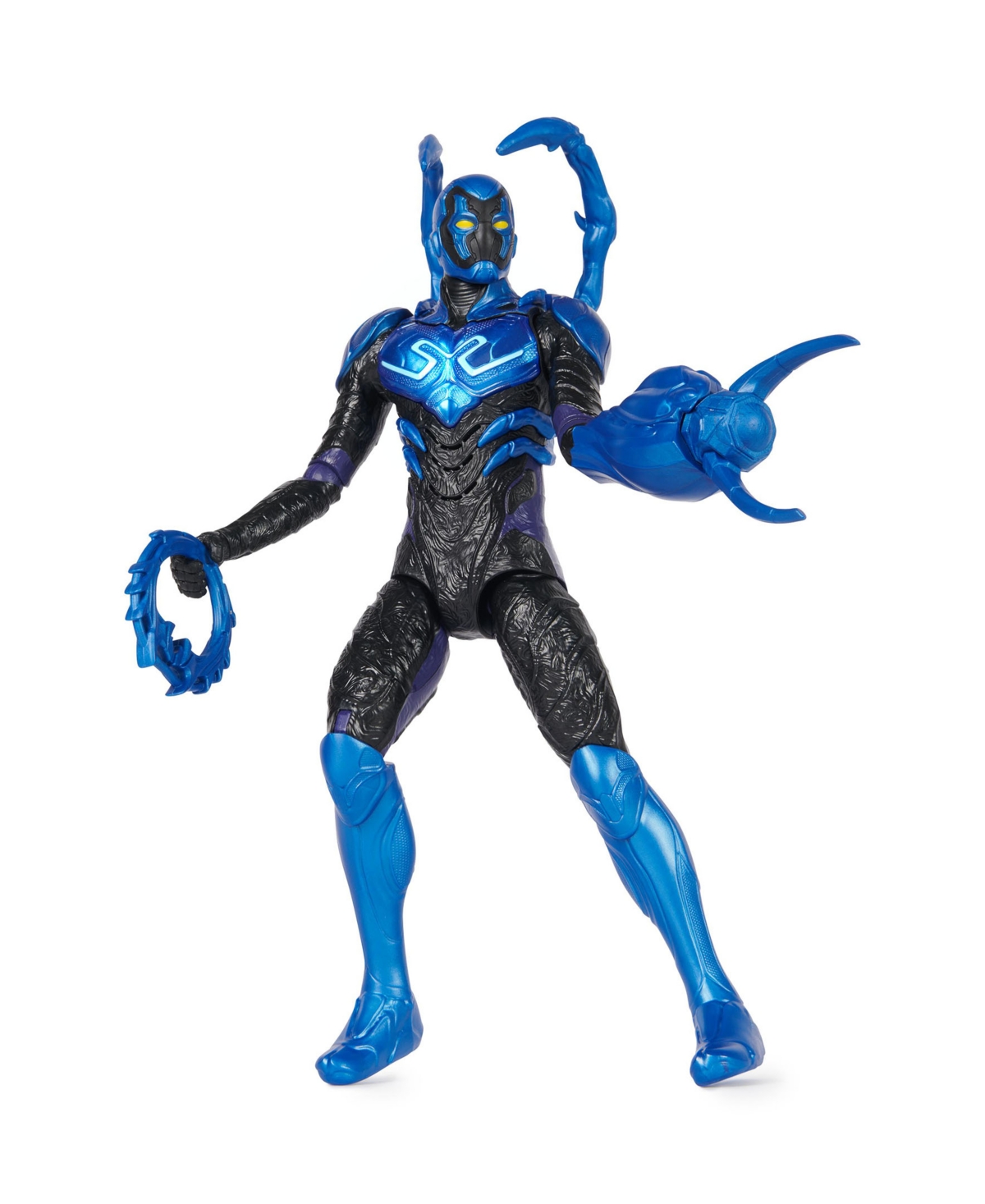 Dc Comics , Battle-mode Blue Beetle Action Figure, 12 In, Lights And Sounds, 3 Accessories, Poseable Movie Col In Multi-color