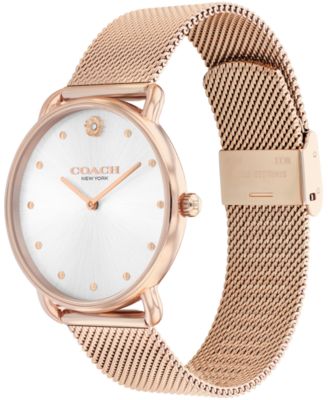 Women's Elliot Rose Gold-Tone Stainless Steel Mesh Bracelet Watch 36mm