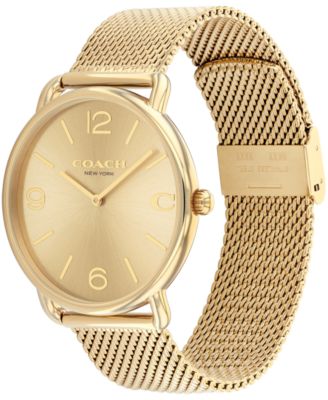 Unisex Elliot Gold-Tone Stainless Steel Mesh Bracelet Watch 41mm