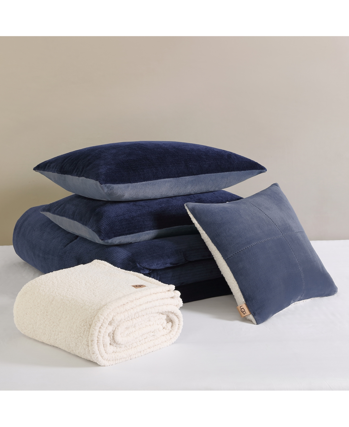 Ugg Brody Reversible 5-pc. Comforter Set, King In Blue