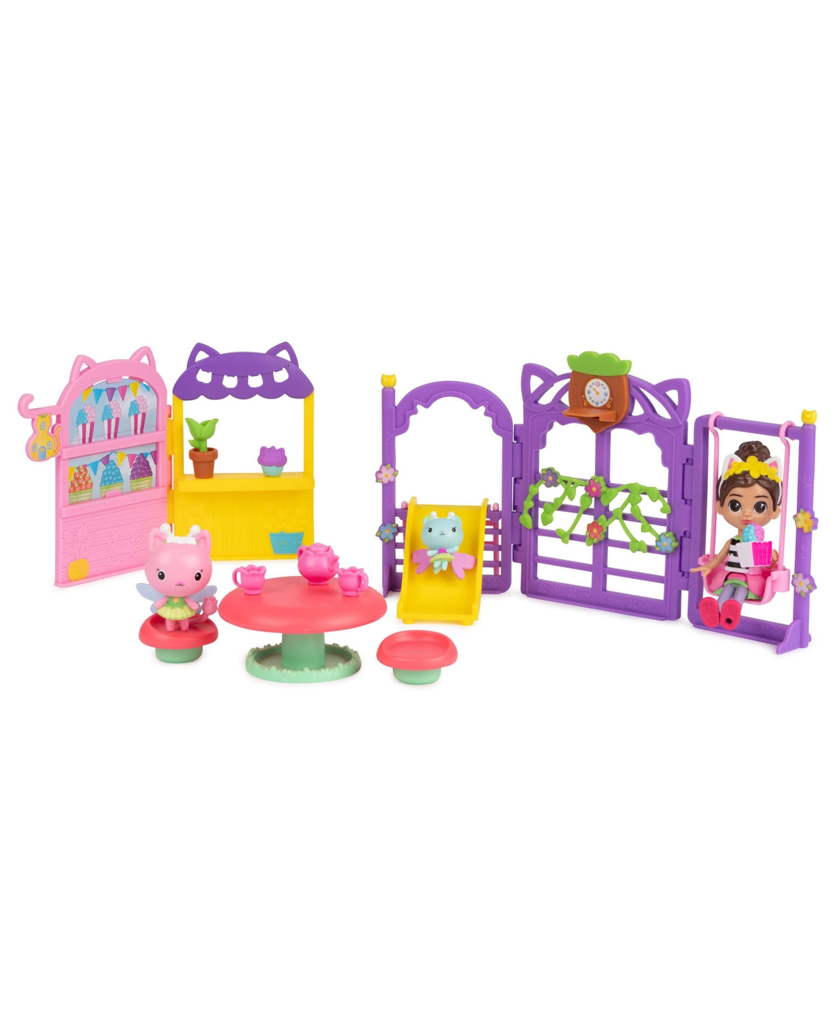 Gabby's Dollhouse Kids' Kittyfairy Garden Party, 18-piece Playset With 3 Toy Figures, Surprise Toys Dollhouse Accessories, K In Multi-color