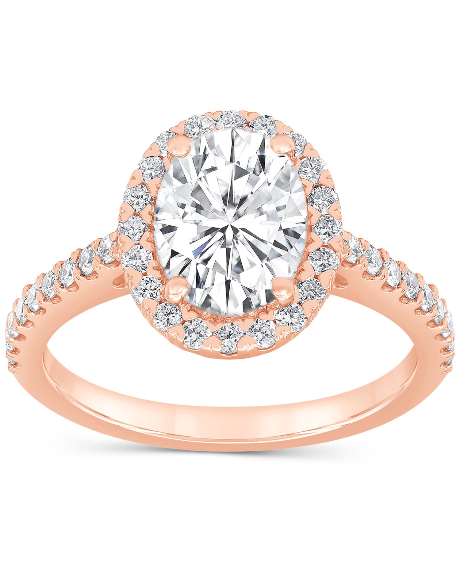 Certified Lab Grown Diamond Halo Engagement Ring (2-1/2 ct. t.w.) in 14k Gold