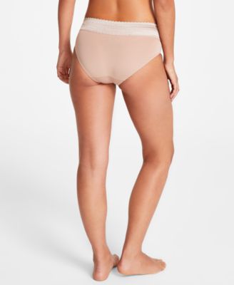 Warners's Women's Dig-Free Comfort Waist with Lace Microfiber Hipster 5609