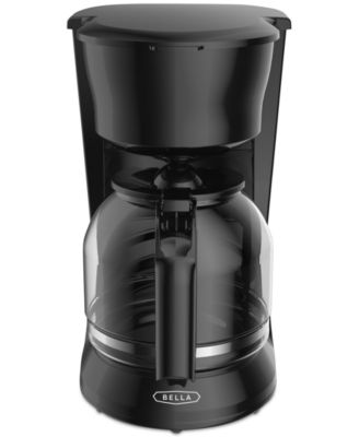 Bella - 12-Cup Glass-Carafe Black Drip Coffee Maker