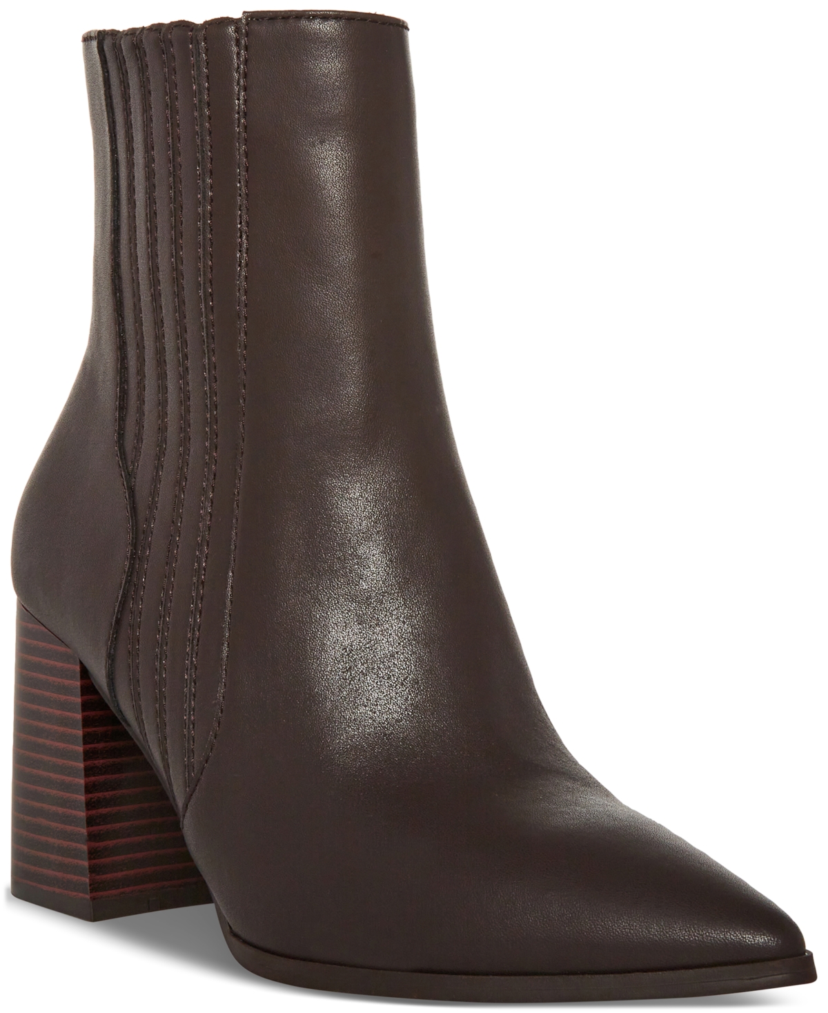 Aqua College Women's Waterproof Iconic Pointed-toe Dress Booties In Chocolate Leather