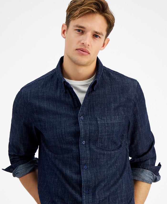 And Now This Men's Lightweight Denim Shirt Jacket, Created for Macy's ...