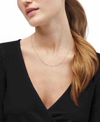 Box Chain 18" Necklace (1/2mm) in 14k Gold