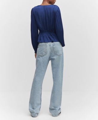 Women's Satin Wrap Blouse