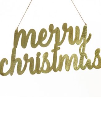 19" HGTV Home Collection Merry Christmas Metal Wall Decoration