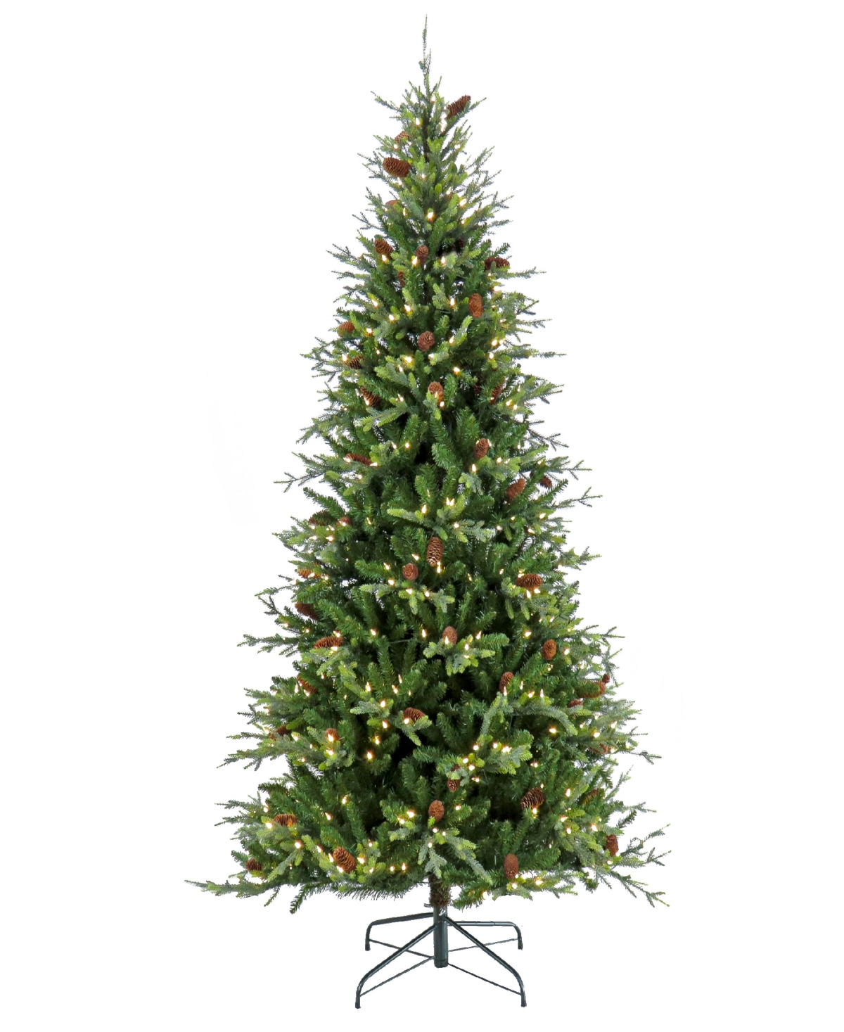 National Tree Company 7.5' Pre-lit Skykomish Pine Tree With Led Lights In Green